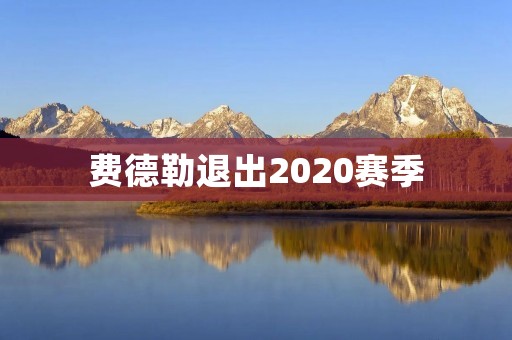 费德勒退出2020赛季:网球界的巨星告别赛场 费德勒退出2020赛季:网球界的巨星告别赛场