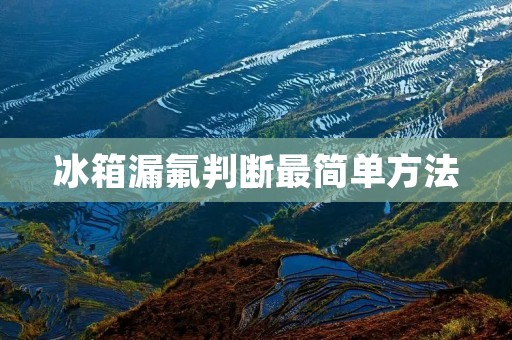 冰箱漏氟判断最简单方法 冰箱漏氟判断最简单方法