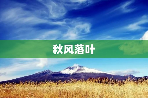 秋风落叶:自然变迁中的美妙舞蹈