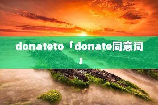 donateto「donate同意词」