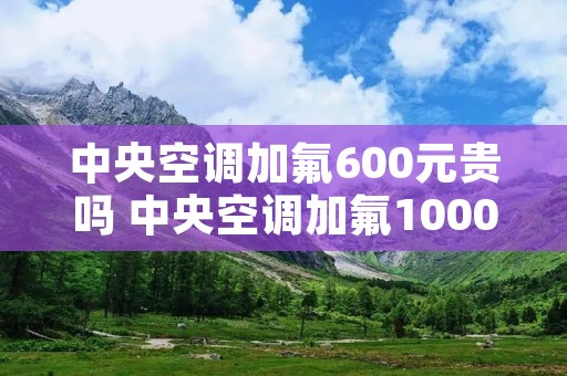 中央空调加氟600元贵吗 中央空调加氟1000元