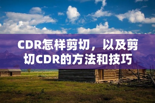 CDR怎样剪切,以及剪切CDR的方法和技巧