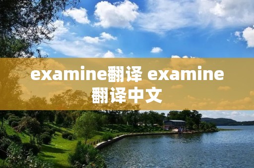 examine翻译 examine翻译中文