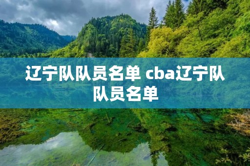 辽宁队队员名单 cba辽宁队队员名单