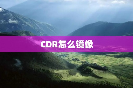 CDR怎么镜像