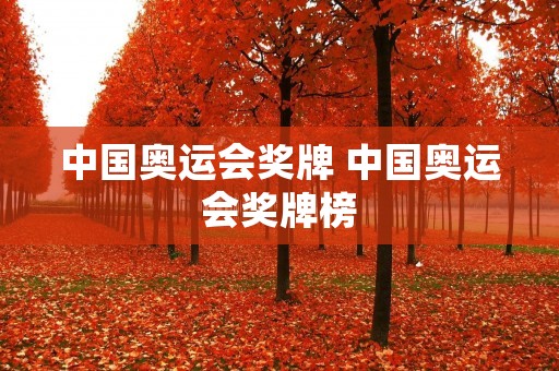 中国奥运会奖牌 中国奥运会奖牌榜