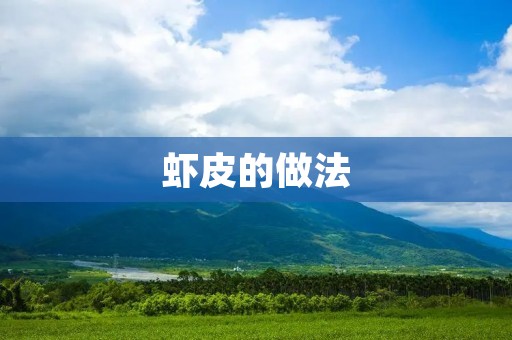 虾皮的做法：美味佳肴尽在家中