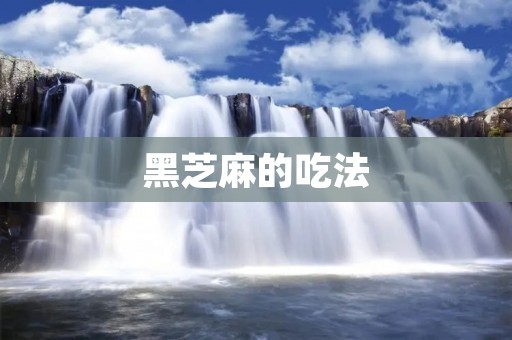 黑芝麻的吃法:发现美味与健康之旅