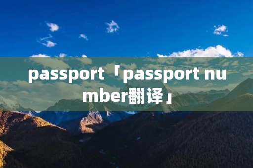 passport「passport number翻译」