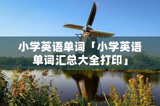 小学英语单词「小学英语单词汇总大全打印」 小学英语单词「小学英语单词汇总大全打印」