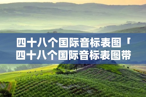 四十八个国际音标表图「四十八个国际音标表图带字母」
