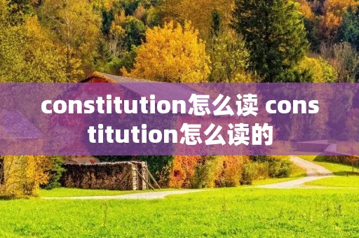 constitution怎么读 constitution怎么读的
