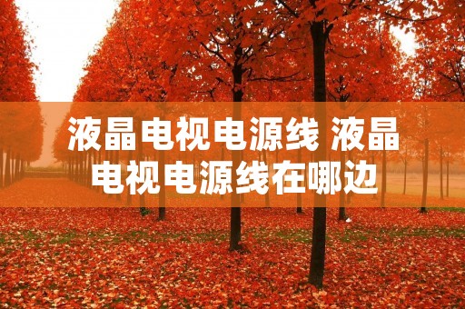 液晶电视电源线 液晶电视电源线在哪边