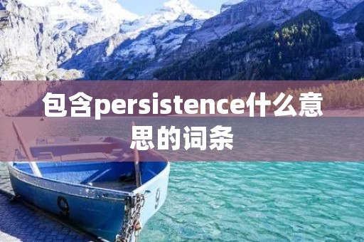 包含persistence什么意思的词条