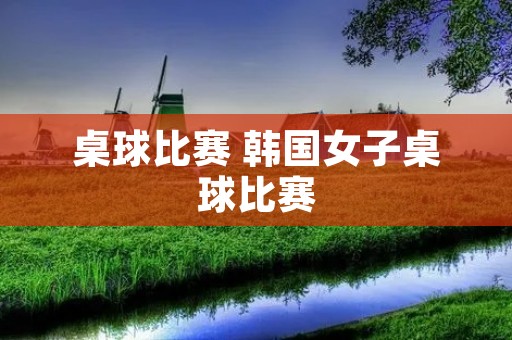 桌球比赛 韩国女子桌球比赛
