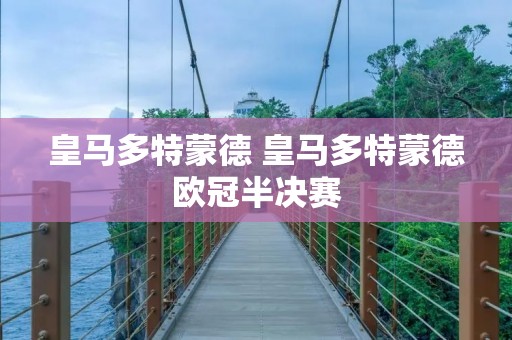 皇马多特蒙德 皇马多特蒙德欧冠半决赛