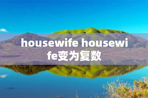 housewife housewife变为复数