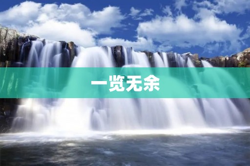 一览无余:细致入微的全面展示