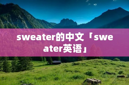 sweater的中文「sweater英语」