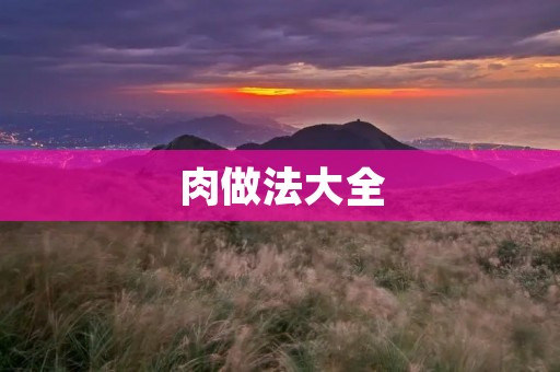 肉做法大全:美味佳肴尽在你手中 肉做法大全:美味佳肴尽在你手中