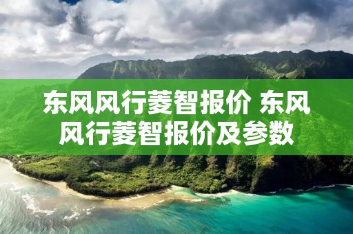 东风风行菱智报价 东风风行菱智报价及参数