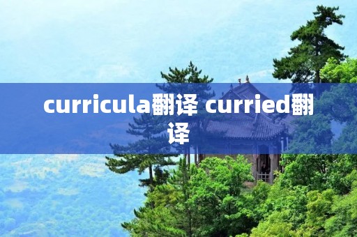 curricula翻译 curried翻译