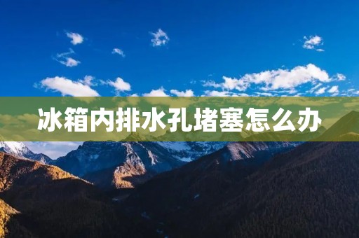 冰箱内排水孔堵塞怎么办