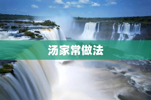 汤家常做法:传承百年的美味秘方 汤家常做法:传承百年的美味秘方