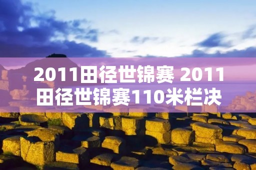 2011田径世锦赛 2011田径世锦赛110米栏决赛