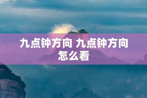 九点钟方向 九点钟方向怎么看