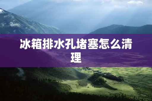 冰箱排水孔堵塞怎么清理