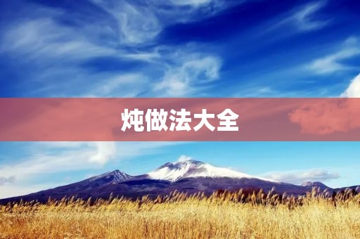 炖做法大全:美味佳肴一锅煮,让你轻松享受慢炖美食的魅力 炖做法大全:美味佳肴一锅煮,让你轻松享受慢炖美食的魅力