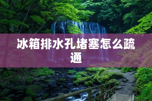 冰箱排水孔堵塞怎么疏通