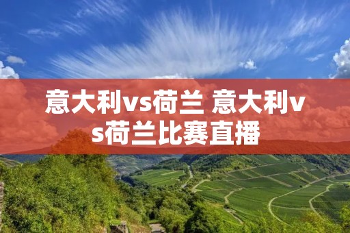 意大利vs荷兰 意大利vs荷兰比赛直播