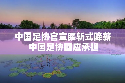 中国足协官宣腰斩式降薪 中国足协回应承担 中国足协官宣腰斩式降薪 中国足协回应承担