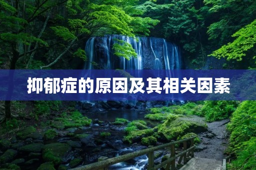 抑郁症的原因及其相关因素