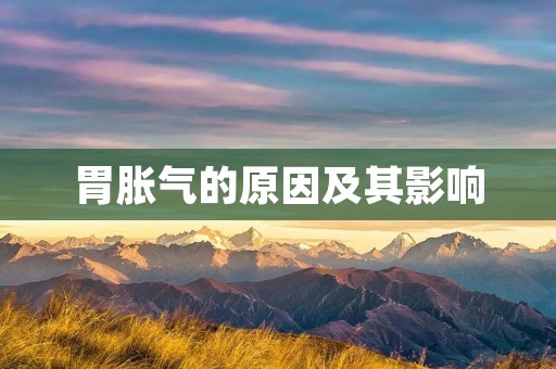 胃胀气的原因及其影响