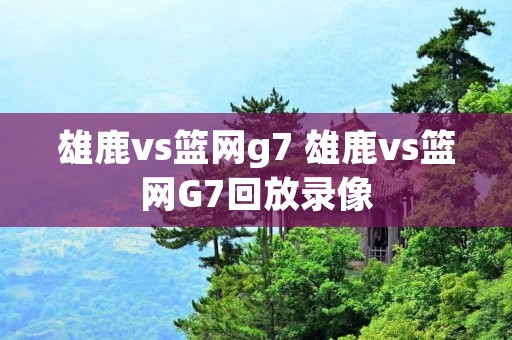 雄鹿vs篮网g7 雄鹿vs篮网G7回放录像