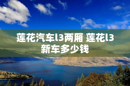 莲花汽车l3两厢 莲花l3新车多少钱