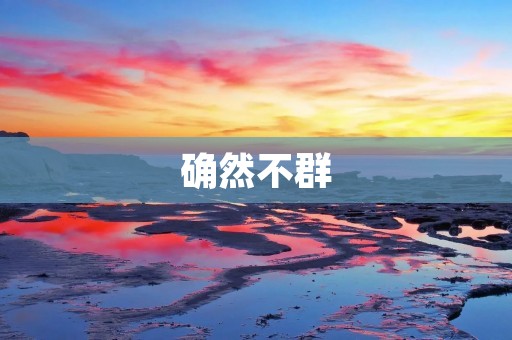确然不群:探寻个体独特性的力量