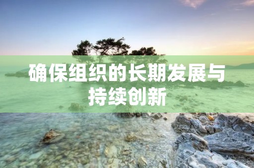 确保组织的长期发展与持续创新