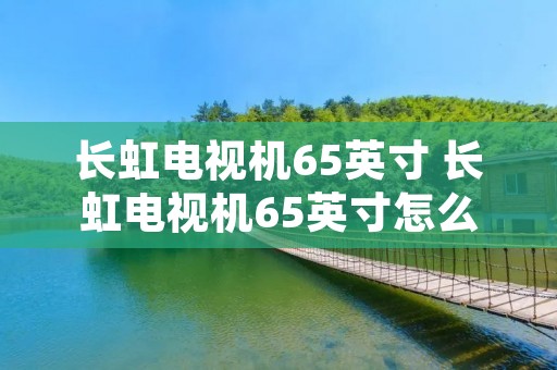 长虹电视机65英寸 长虹电视机65英寸怎么样