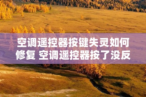 空调遥控器按键失灵如何修复 空调遥控器按了没反应 空调遥控器按键失灵如何修复 空调遥控器按了没反应