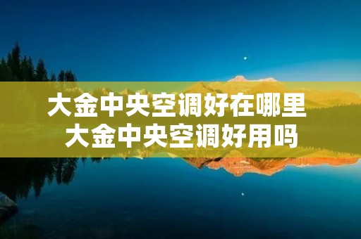 大金中央空调好在哪里 大金中央空调好用吗