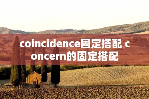 coincidence固定搭配 concern的固定搭配