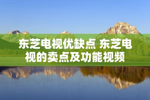 东芝电视优缺点 东芝电视的卖点及功能视频