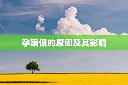 孕酮低的原因及其影响