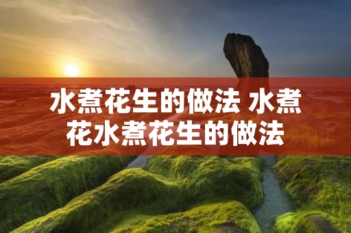 水煮花生的做法 水煮花水煮花生的做法