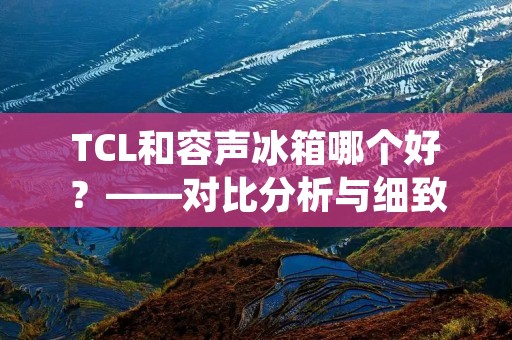 TCL和容声冰箱哪个好?——对比分析与细致解读 TCL和容声冰箱哪个好?——对比分析与细致解读