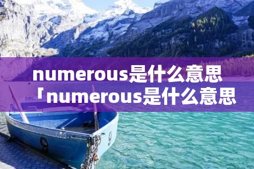 numerous是什么意思「numerous是什么意思英语翻译」